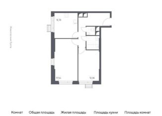Продается двухкомнатная квартира, 54.4 м2, Московская область, жилой комплекс Спутник, к13