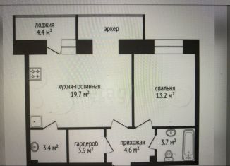 2-комнатная квартира на продажу, 59 м2, Красноярск, улица Партизана Железняка, 48Д, ЖК Скандис