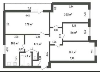 Продажа четырехкомнатной квартиры, 78.6 м2, Ишим, Ялуторовская улица, 55