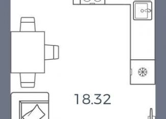 Продаю квартиру студию, 26.2 м2, село Лопатино, улица 75-летия Победы