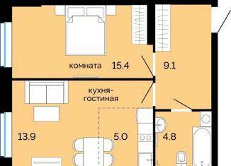 Продажа 2-комнатной квартиры, 47.4 м2, Пермский край, улица Куйбышева, 135