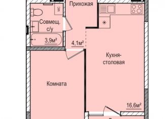 Продам 1-ком. квартиру, 37.1 м2, Ижевск, Индустриальный район