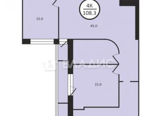 Продаю 4-комнатную квартиру, 108.3 м2, Москва, улица Саморы Машела, 2А, ЖК Ландыши