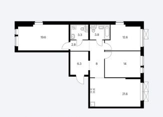 Сдается 3-комнатная квартира, 92 м2, Санкт-Петербург, Большой Сампсониевский проспект, 69к4, муниципальный округ Сампсониевское