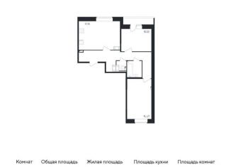 Продам двухкомнатную квартиру, 61.6 м2, Санкт-Петербург, Уткин проспект, ЖК Малая Охта