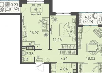 Продается 2-ком. квартира, 65.7 м2, Краснодар, улица имени Б.С. Кудухова, 3, Прикубанский округ