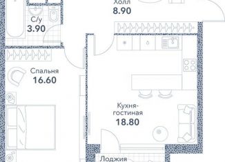 1-ком. квартира на продажу, 50.2 м2, Москва, Новоалексеевская улица, 16к5, ЖК Серебряный Фонтан