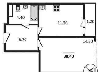 1-комнатная квартира на продажу, 38.4 м2, Москва, жилой комплекс Южные Сады, к1.3, метро Бунинская аллея