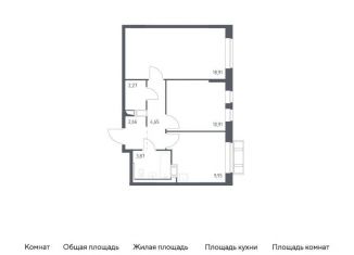 Продажа 2-ком. квартиры, 53.2 м2, село Лайково, ЖК Город-событие Лайково