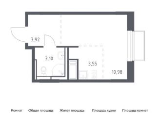 Продается квартира студия, 21.6 м2, поселение Кокошкино, жилой комплекс Новое Внуково, к19