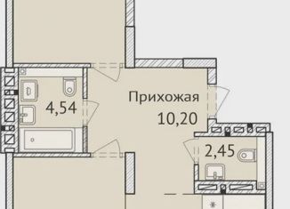 2-комнатная квартира на продажу, 78.4 м2, Новосибирск, улица Дуси Ковальчук, 248/2, ЖК Заельцовский