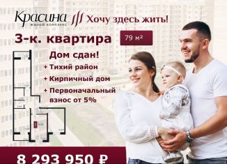 Продажа 3-комнатной квартиры, 79 м2, Новороссийск, ЖК Красина