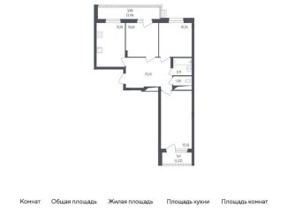 Продается 3-ком. квартира, 74.6 м2, посёлок Жилино-1, жилой комплекс Егорово Парк, к4