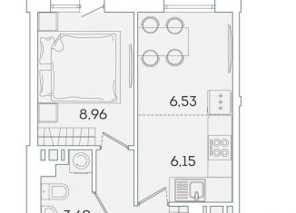 Продаю 1-комнатную квартиру, 31 м2, Мурино, ЖК Лампо