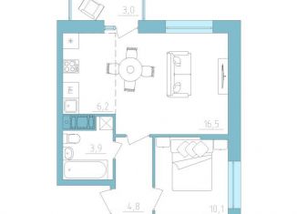 Продаю двухкомнатную квартиру, 44.5 м2, Петрозаводск, район Кукковка