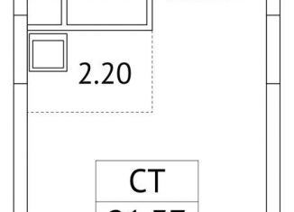Продажа квартиры студии, 23.4 м2, рабочий посёлок Томилино, микрорайон Птицефабрика, 35к1