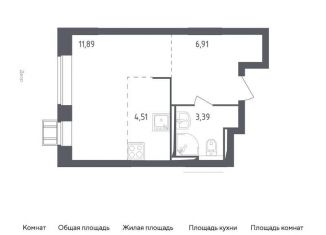 Продажа 1-комнатной квартиры, 26.5 м2, посёлок Мирный, улица Академика Северина, 13