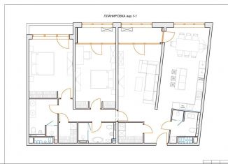 Трехкомнатная квартира на продажу, 136.4 м2, Москва, ЖК Призма, улица Обручева, 3