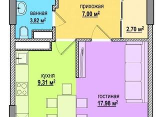 Продажа однокомнатной квартиры, 43 м2, Уфа, ЖК Черёмушки