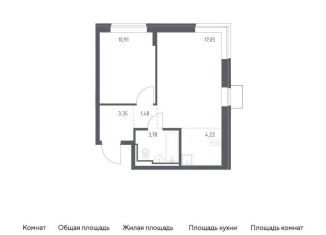 Продается однокомнатная квартира, 40.8 м2, Ленинский городской округ