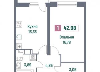 Продаю 1-комнатную квартиру, 43 м2, Ленинградская область