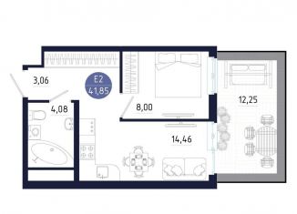 Продажа 1-комнатной квартиры, 41.9 м2, Тульская область