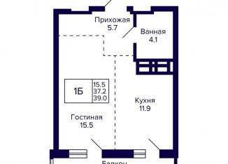 Продажа однокомнатной квартиры, 39 м2, Новосибирск, метро Берёзовая роща, улица Фрунзе, с1