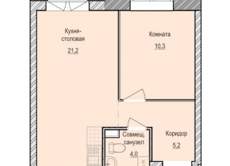 1-ком. квартира на продажу, 40.7 м2, село Первомайский