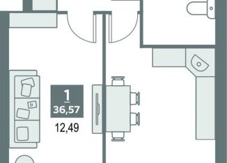 Продам 1-ком. квартиру, 36.6 м2, Кировская область, улица Рудницкого, 14