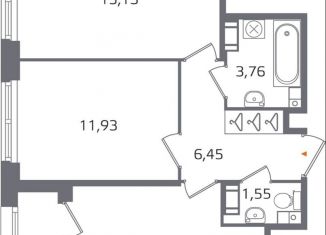 Продам 2-комнатную квартиру, 53.7 м2, Санкт-Петербург, муниципальный округ Финляндский