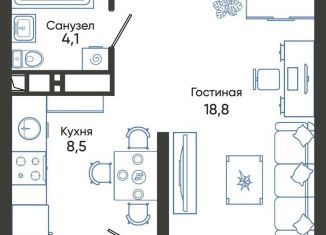 Продам квартиру студию, 32.4 м2, Новороссийск, ЖК Облака 2