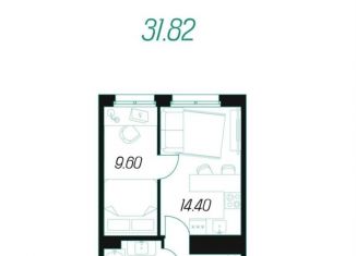 Продаю однокомнатную квартиру, 31.8 м2, Тульская область