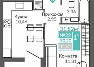 Продается 1-ком. квартира, 30.2 м2, Крым