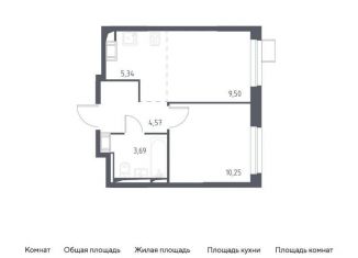 Продажа 2-комнатной квартиры, 33.4 м2, деревня Мисайлово, микрорайон Пригород Лесное, к5.2