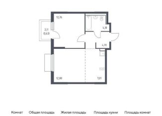 Продам 1-комнатную квартиру, 43 м2, Московская область