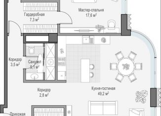 Продам однокомнатную квартиру, 104.6 м2, Москва, район Якиманка