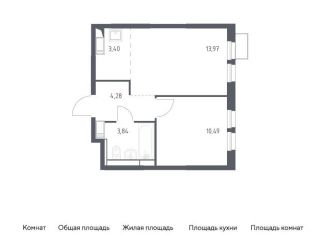 Продаю 1-комнатную квартиру, 36 м2, Московская область