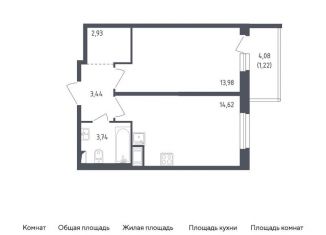 Однокомнатная квартира на продажу, 39.9 м2, Колпино, жилой комплекс Астрид, 10, ЖК Астрид