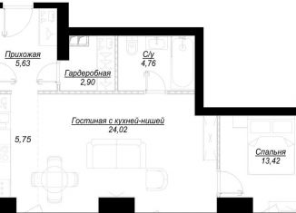 Продам двухкомнатную квартиру, 59.6 м2, Москва, 1-й Сетуньский проезд, вл10, ЗАО