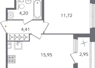 Продажа 1-комнатной квартиры, 37.8 м2, Санкт-Петербург, муниципальный округ Финляндский