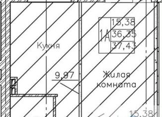 1-ком. квартира на продажу, 37.4 м2, Воронежская область