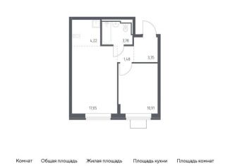 Продажа однокомнатной квартиры, 40.8 м2, Московская область