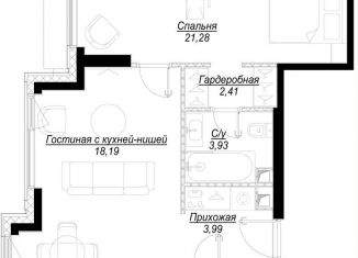 Продается двухкомнатная квартира, 62.7 м2, Москва, 1-й Сетуньский проезд, вл10, метро Студенческая