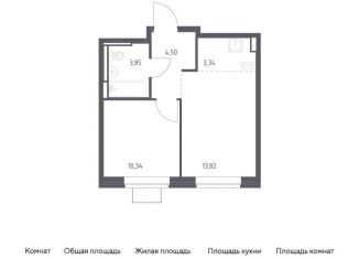 Продается 1-комнатная квартира, 36.5 м2, Московская область
