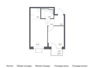 Продаю 1-комнатную квартиру, 39.3 м2, Московская область