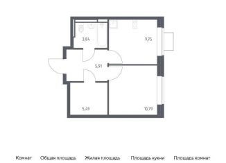 Продаю однокомнатную квартиру, 35.8 м2, Московская область