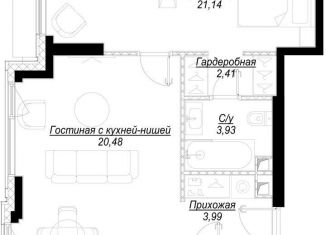 Продам двухкомнатную квартиру, 64.8 м2, Москва, 1-й Сетуньский проезд, вл10, метро Студенческая