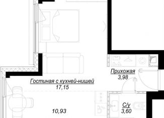 Однокомнатная квартира на продажу, 35.8 м2, Москва, 1-й Сетуньский проезд, вл10, метро Студенческая