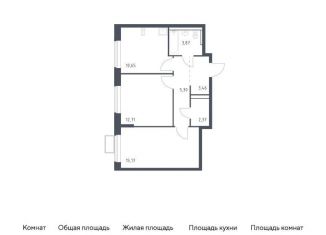 2-ком. квартира на продажу, 53.5 м2, Московская область, жилой комплекс Егорово Парк, к3.2