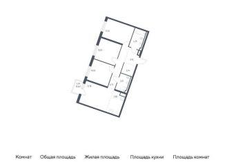 Продажа трехкомнатной квартиры, 74 м2, деревня Лаголово